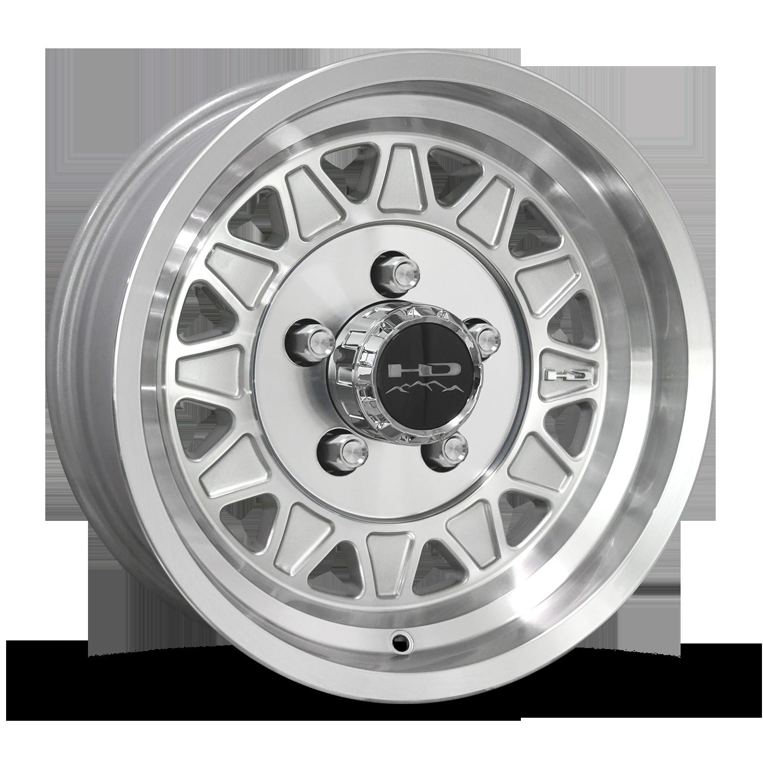 HD Trailer HDT Cast 15x6 +0 5x114.3mm 83mm Gloss Silver/Machined Face
