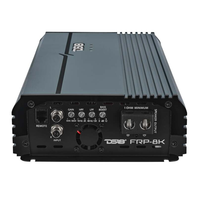 DS18 1-Channel Class D Full-Range Monoblock 8000 Watts RMS at1 ohm DPIV1/0 Terminals Incl Titanium