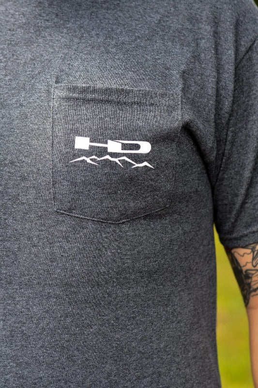Official HD Off-Road Wheels SAW T-Shirt Heather Grey w Pocket