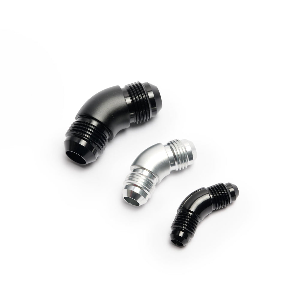 Union Adapter High Flow -AN Male to Male - 45°