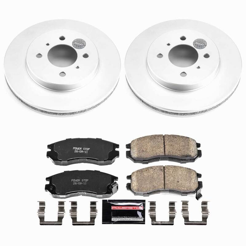 Power Stop 98-02 Mitsubishi Mirage Front Z23 Coated Brake Kit