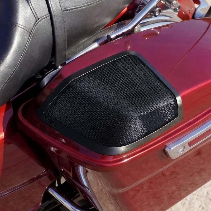 DS18 Harley-Davidson 14-23 Speaker Bag Conversion Kit 6x9 Cut Outs Grilles & Harnesses Included