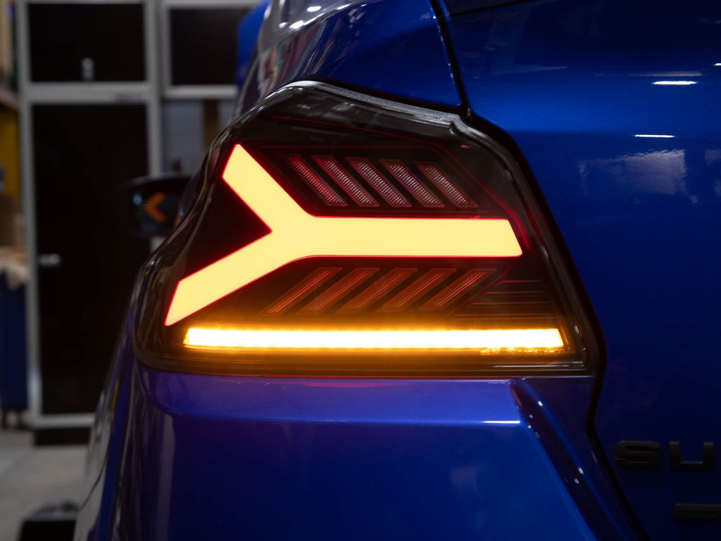 OLM Y-Spec LED Taillights (Smoke Lens White Optic) - 2015-2021 WRX / STI