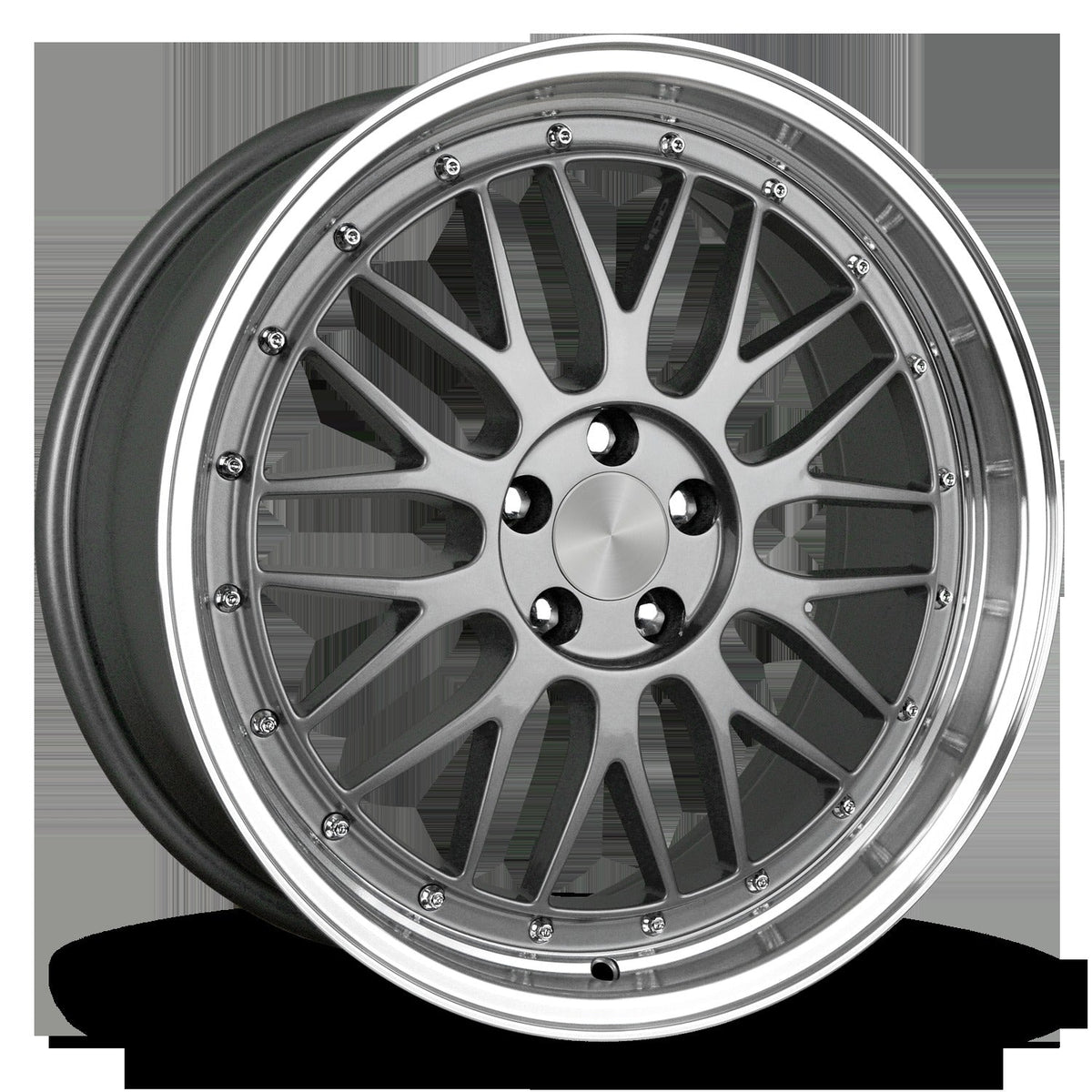 Klassik Rader Pro Trak 18x8 +25 5x100mm Gloss Gun Metal/Polished Lip