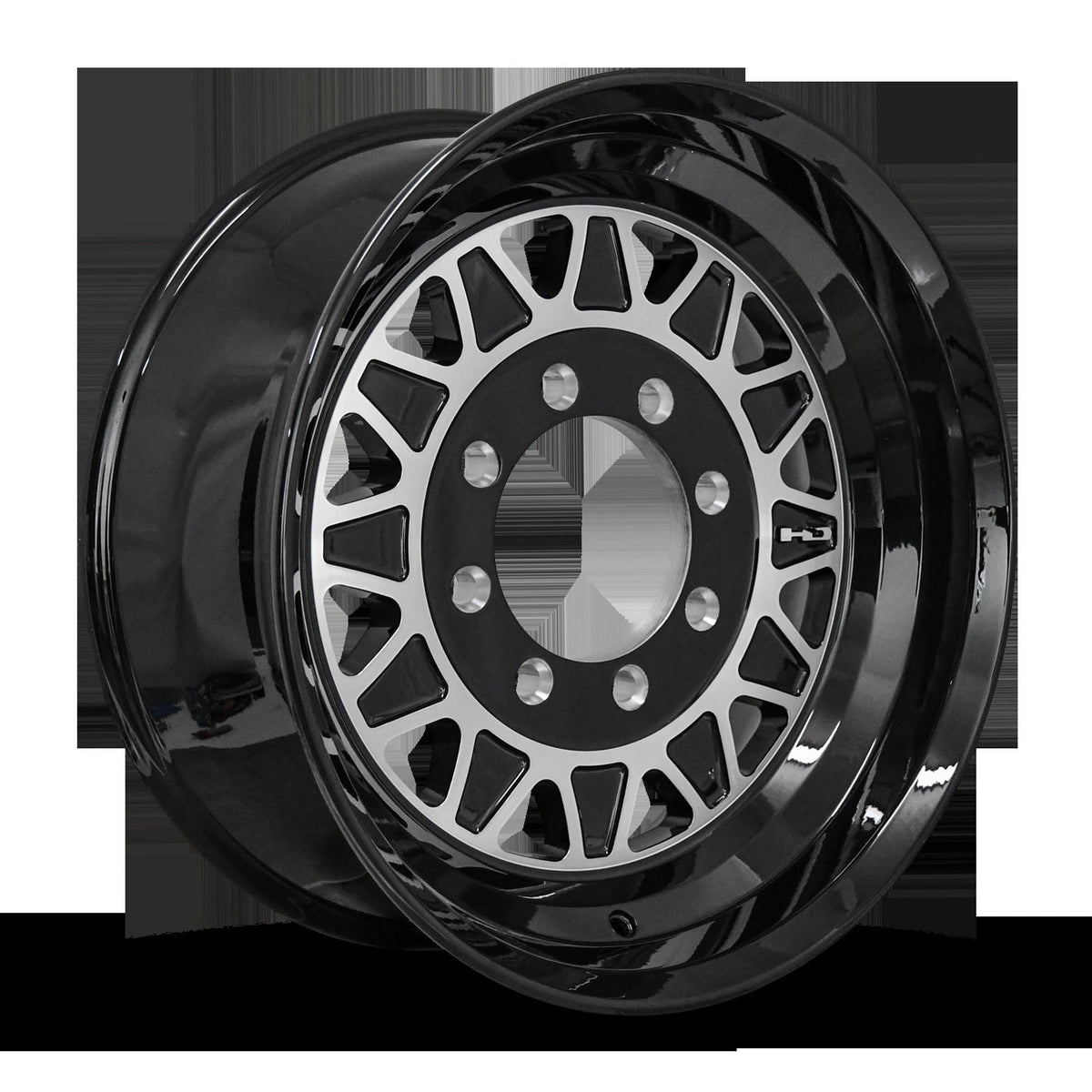 HD Trailer HDT Forged 17.5x6.75 +0 8x165mm 121.2mm Gloss Black/Machined Face - Hub Centric - CAP NOT INCLUDED