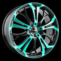 HD Wheels Spinout 20x8 +35 5x120/5x114.3mm 74.1mm Gloss Teal&BK/Machined Face