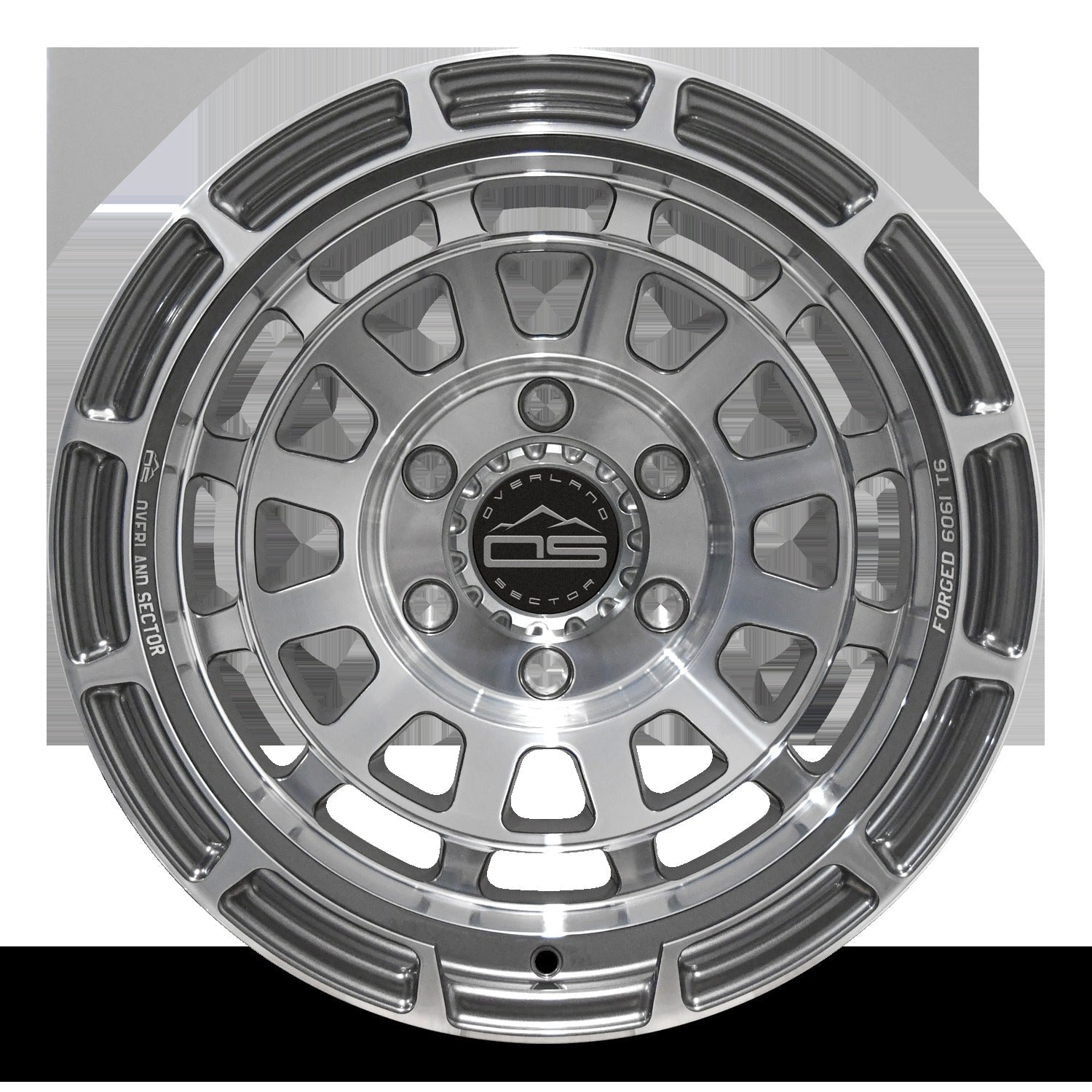 Overland Sector Badlander Forged 17x9 -12 6x139.7mm 106.1mm Gloss Gun Metal Machined Face
