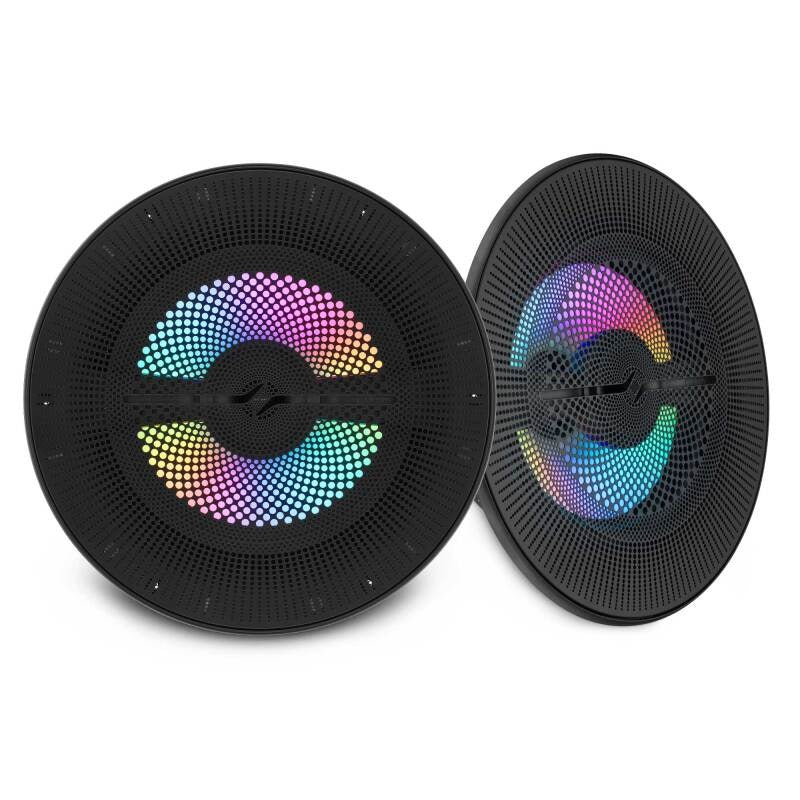 DS18 8in 2-Way 175 Watts RMS 4ohm Digital LED Lights Bullet Tweeter Black
