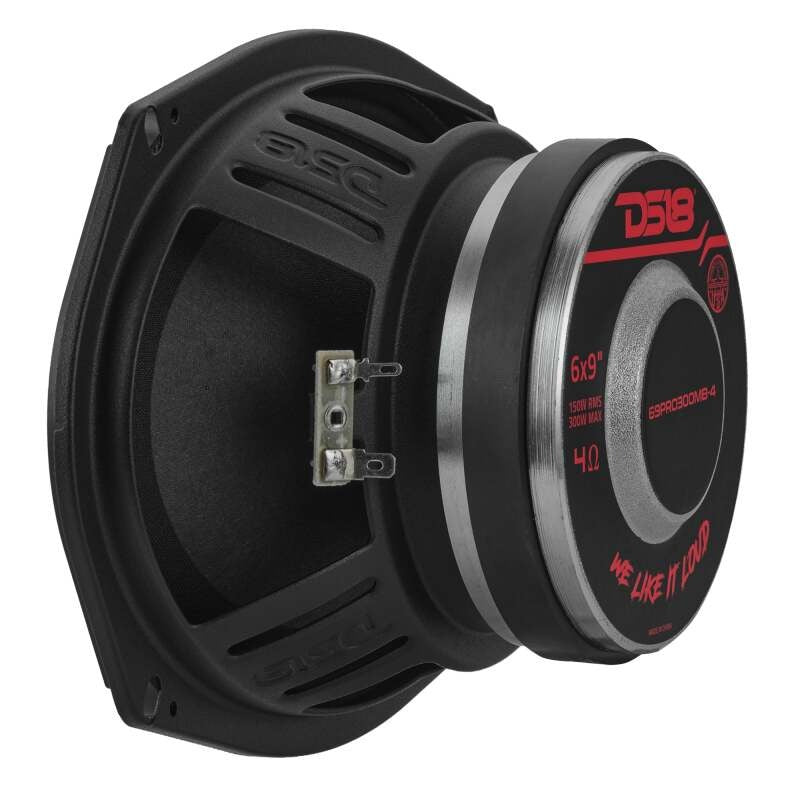 DS18 6x9in 150 Watts RMS 4ohm Mid-Bass Water-Resistant Cone Loudspeaker
