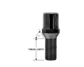 Perfectly Tight 7 Spline Lug Bolt Tapered Seat 14x1.5 x 25mm - Black Steel - Set of 20 w/ Key