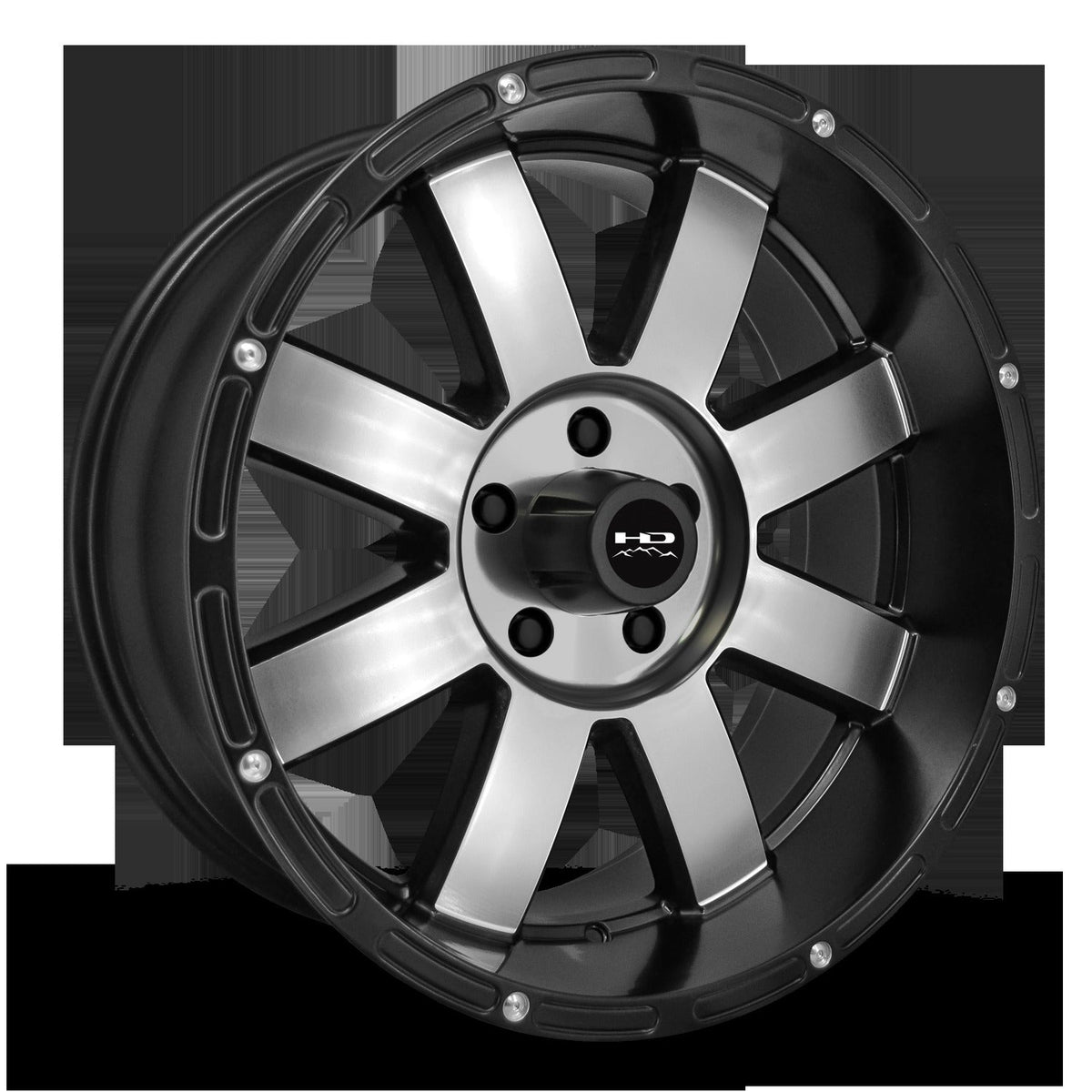 HD Off-Road 8-Point | Satin Black Machined Face