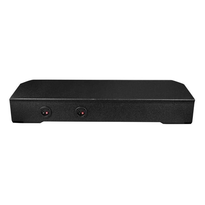 DS18 2x 8in Forward Firing Underseat Ported Box Subwoofer Enclosure -Black Spray Liner Paint Finish
