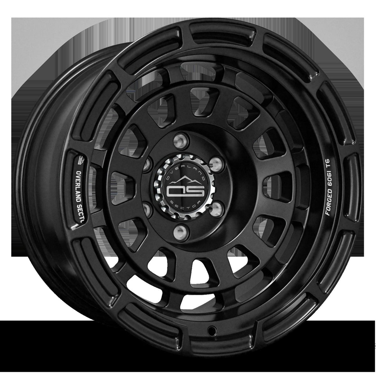 Overland Sector Badlander Forged 17x9 -35 6x139.7mm 106.1mm All Satin Black