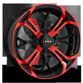 HD Golf Spinout 14x7 -10 4x101.6mm 68.2mm Gloss Red&BK/Machined Face