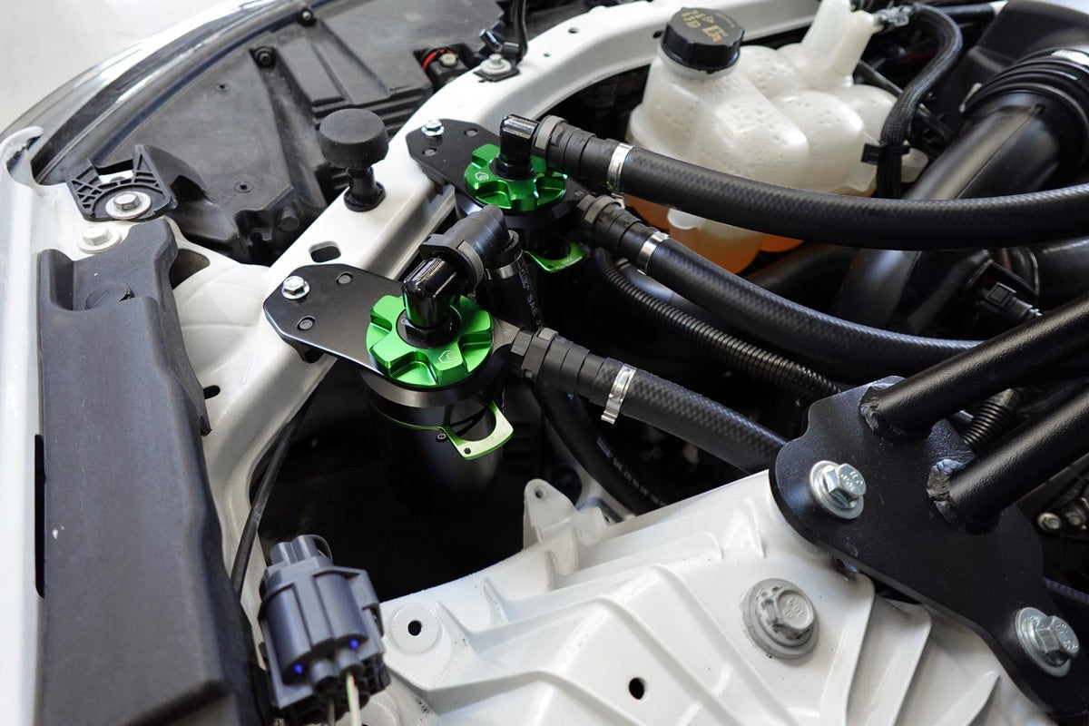 Improved Racing CCS Dual Oil Catch Can Kit for Gen 6 Ford Explorer 3.0 TT V6 ST / Platinum