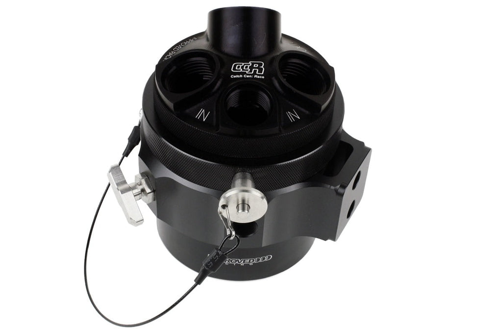Improved Racing CCRZ Competition Recirculated High-Flow Oil Catch Can, 0.1 Liter (0.1 Qt)