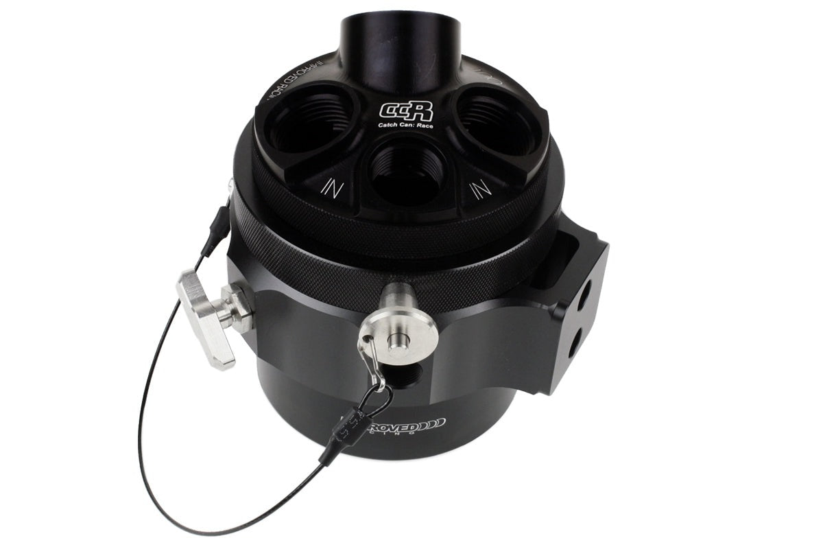 Improved Racing CCRZ Competition Recirculated High-Flow Oil Catch Can, 0.1 Liter (0.1 Qt)