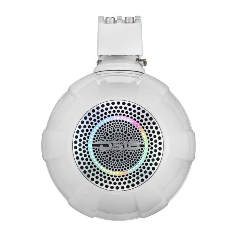 DS18 8in NXL-iQ Marine Tower Speaker with Digital LEDs Neodymium Magnet 1in Driver 350W 4Ohm White