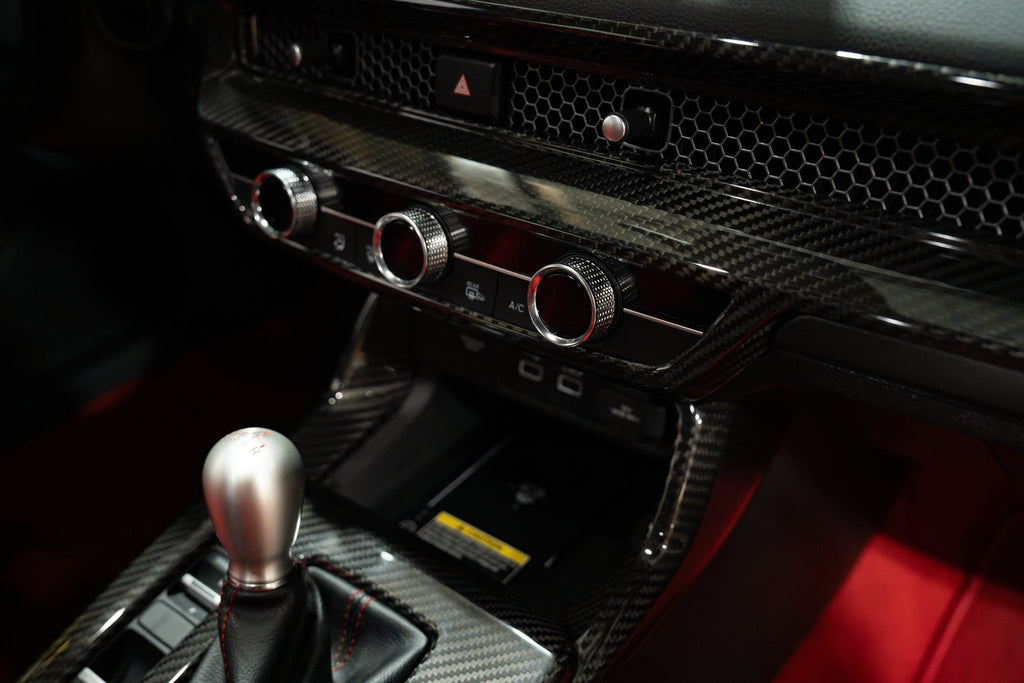 OLM LE Carbon Fiber Interior Dash Cover (2pc) - 2022+ FL Honda Civic / FL5 Type R