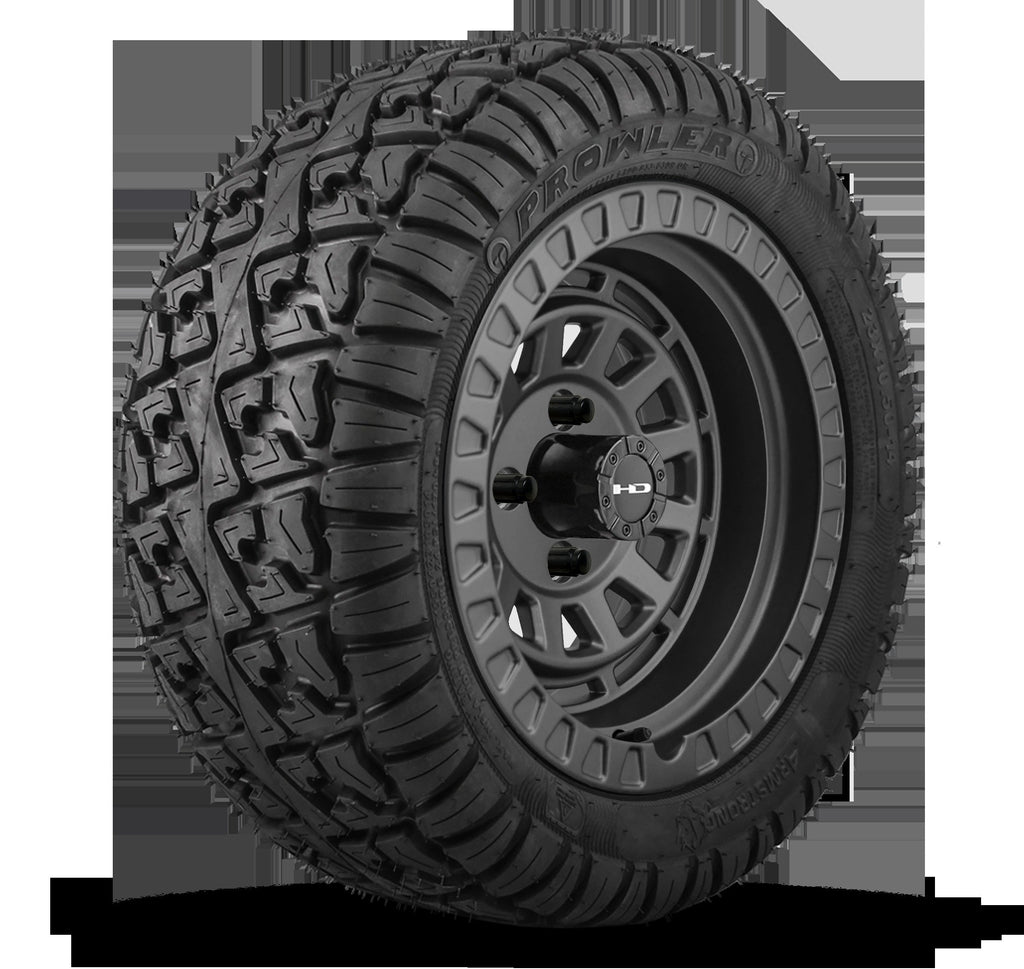 HD Golf Wheel & Tire Package ( 1pc ) 14x7.0 Venture All Satin Grey w ( 1pc ) 23 Inch A/T Tire