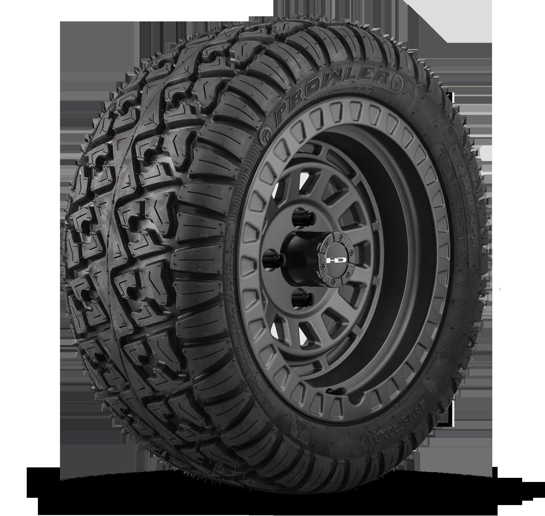 HD Golf Wheel & Tire Package ( 1pc ) 14x7.0 Venture All Satin Grey w ( 1pc ) 23 Inch A/T Tire
