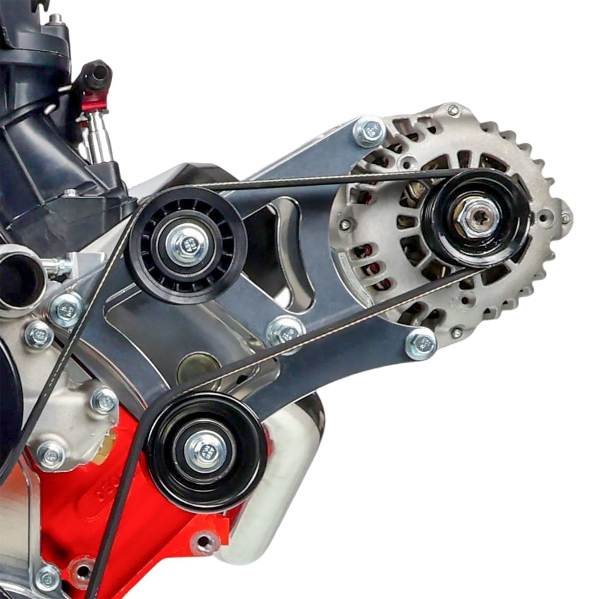 ICT BILLET LS Corvette Heavy Duty Billet Alternator Bracket Kit LSX LS1 5.7L Top Driver Head Mount