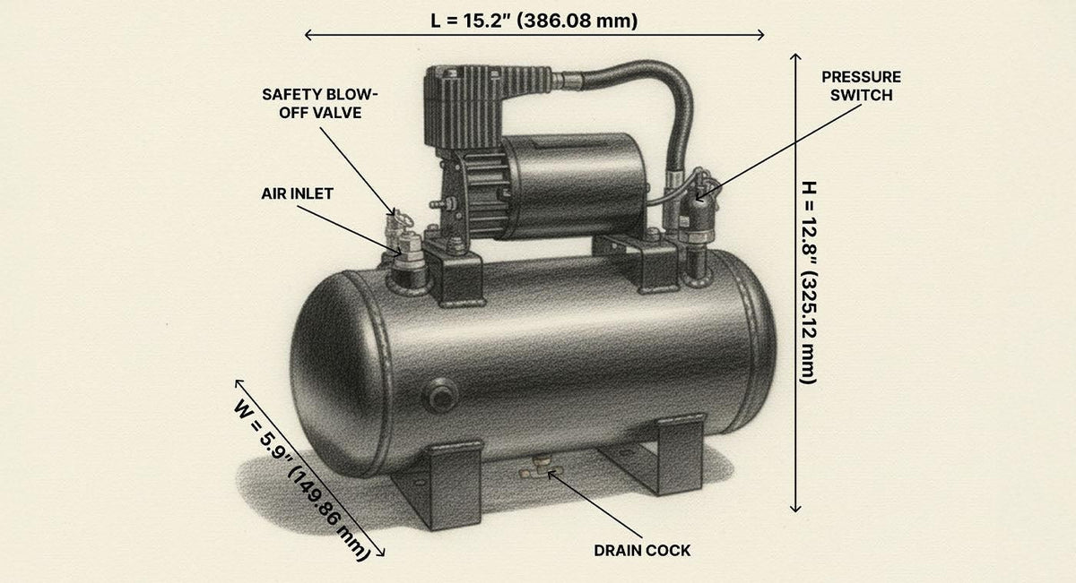 120 PSI 1.5-Gallon Air Source Kit