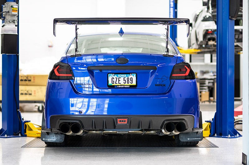 OLM Evolution Tail Lights (Smoked Lens, Black Base, White Bar) - 2015-2021 WRX / STI