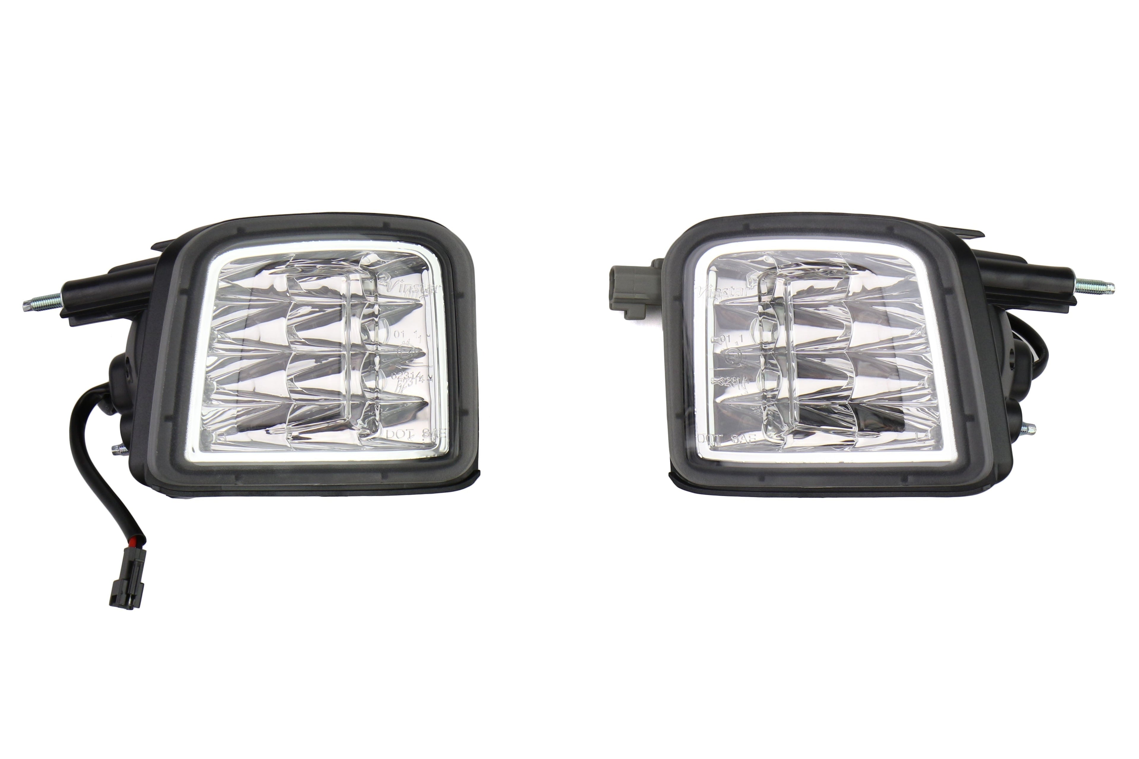 OLM USDM LED Front Turn Signal Housings - Clear Lens with Chrome Reflector - 2015-2017 Subaru WRX / STI