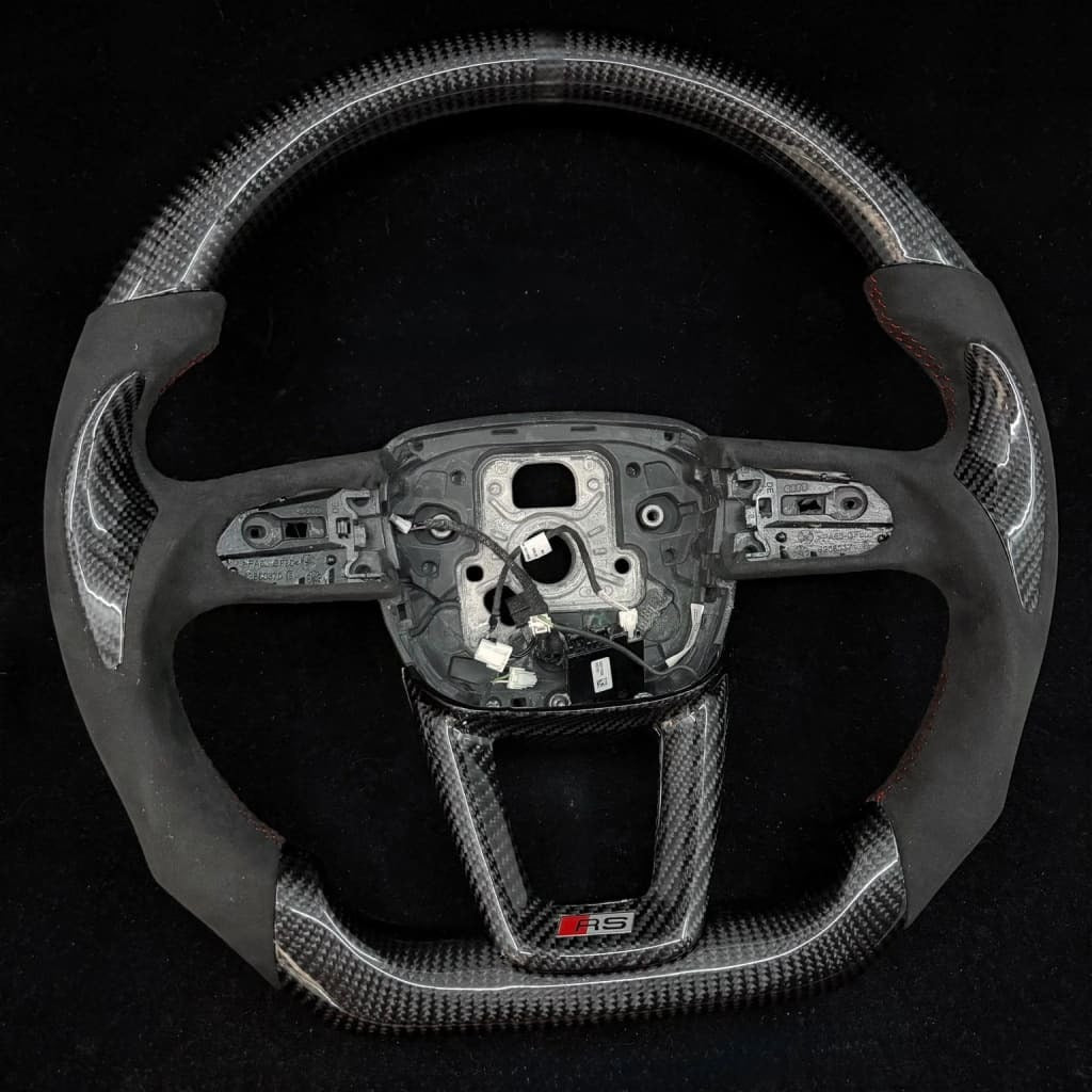 IN STOCK - 2021-2025 Audi B9.5 A/S/RS 4/5 S/RS Q7/8 Carbon Fiber Steering Wheel