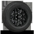 15 INCH | 6 on 5-1/2 | CANYON Aluminum Trailer Wheel w/ Radial Tire Assembly | All Gloss Black ( 1pc )