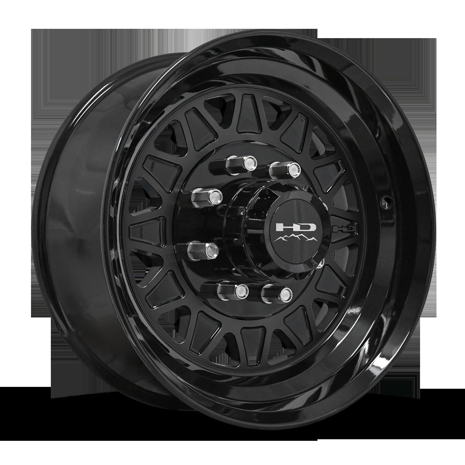 HD Trailer HDT Forged 17.5x6.75 +0 8x165mm 128.6mm Gloss Black - Lug Centric