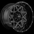 HD Offroad Caliber 20x12 -50 8x180mm 124.1mm Gloss Black/Milled Edge