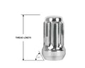 Perfectly Tight 7 Spline Lug Nut Tapered Seat 12x1.25 x 35mm - Chrome Steel - Set of 20 w/ Key