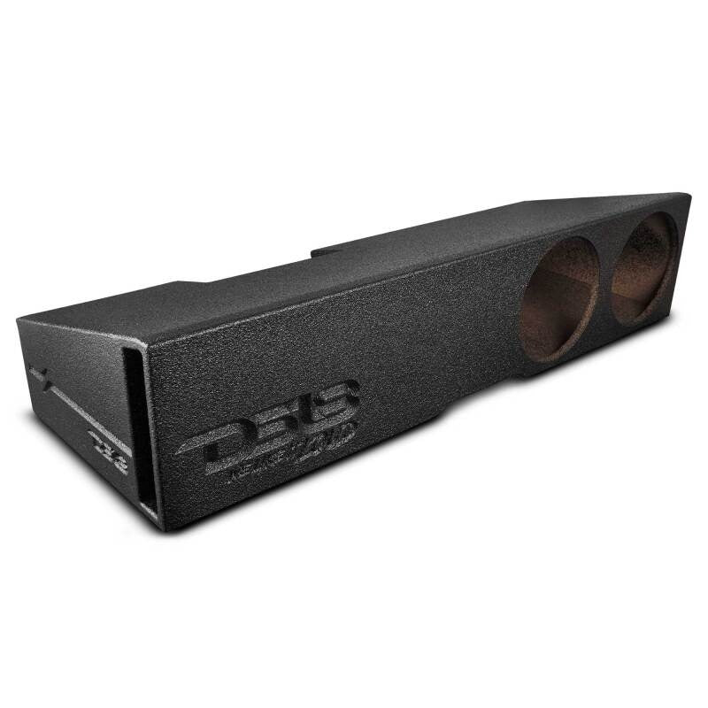 DS18 2x 10in Forward Firing Underseat Ported Box Subwoofer Enclosure- Black Spray Liner Paint Finish