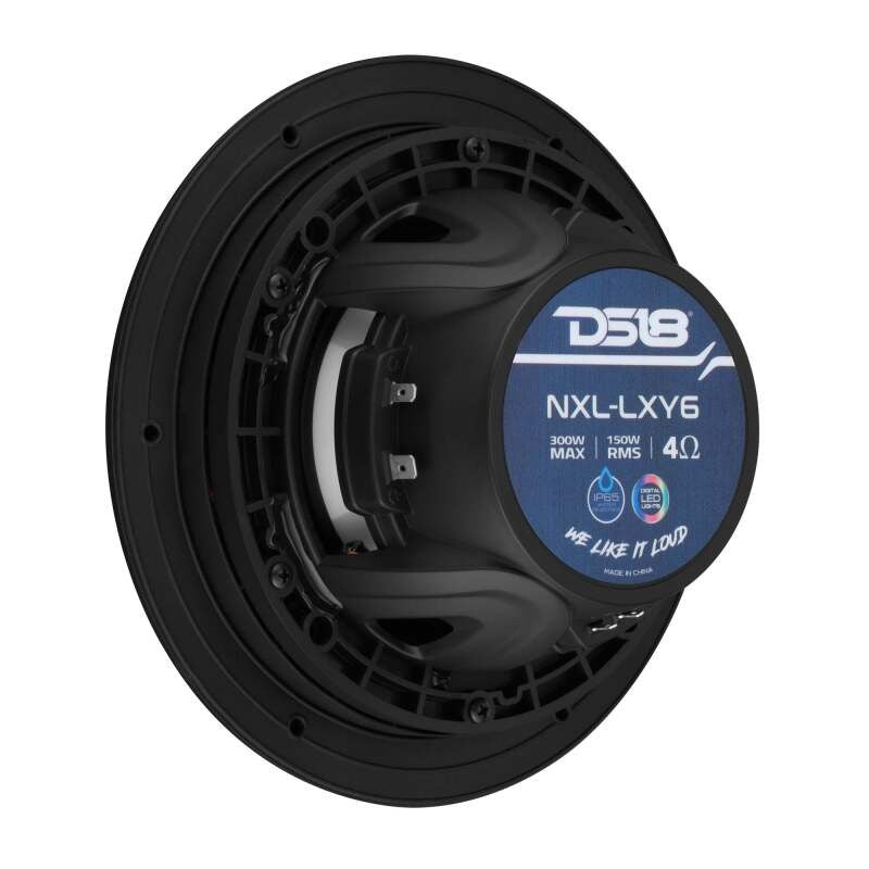 DS18 6.5in 2-Way 150 Watts RMS 4ohm Digital LED Lights Bullet Tweeter Black