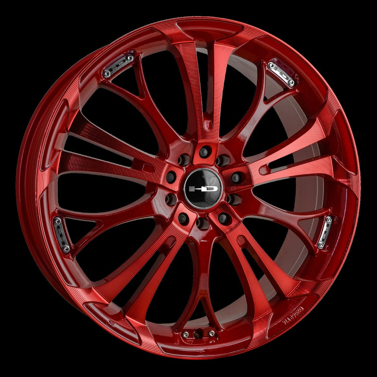 HD Wheels Spinout 20x8 +20 5x115/5x120mm 74.1mm Sonic Red