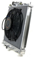MAP Small Radiator Kit with 12" Slim Electric Fan | 2001-2006 Mitsubishi Evo 7/8/9