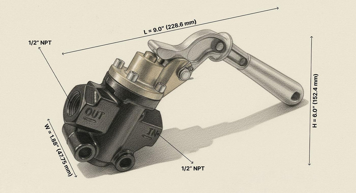 HornBlasters 1/2" Manual Train Horn Valve