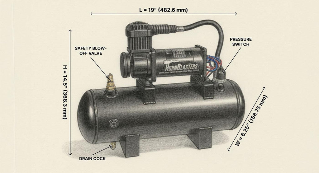 Admiral Train Horn Kit