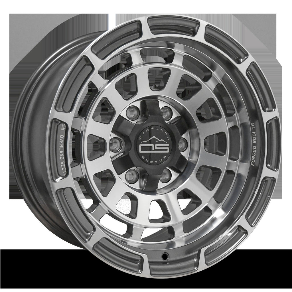 Overland Sector Badlander Forged 17x9 +0 6x135/6x139.7mm 106.1mm Gloss Gun Metal/Machined Face