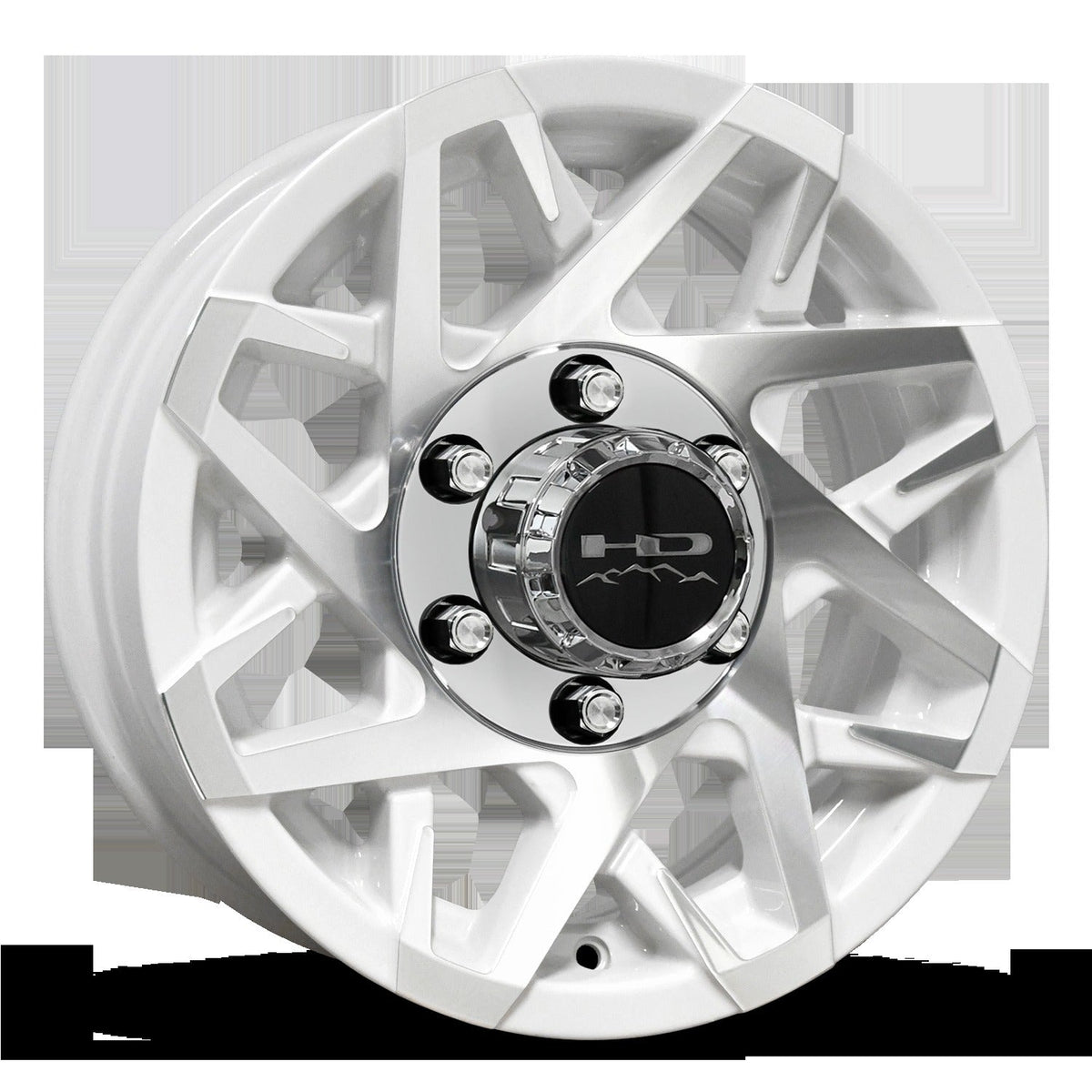 HD Trailer Canyon 15x6 +0 6x139.7mm 108mm Gloss White/Machined Face