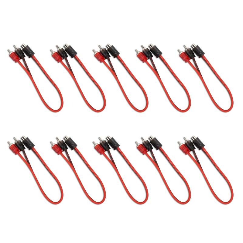 DS18 Level 1 RCA Y Connector 1 Female to 2 Male 10 x Pack