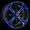 HD Golf Spinout 14x7 -10 4x101.6mm 68.2mm Gloss Blue&BK/Machined Face