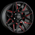 HD Offroad Canyon 20x10 -25 5x127/5x139.7mm 78.1mm Satin Red&BK/Milled Face
