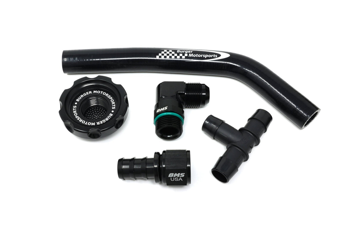 B58 BMW/Supra BMS Oil Catch Can Oil Filler Cap Dual Vent Connection Kit
