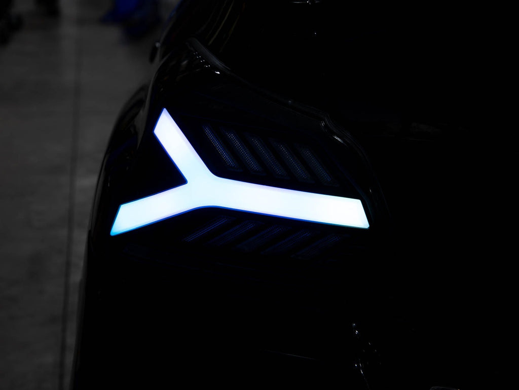 OLM Y-Spec LED Taillights (Smoke Lens White Optic w/RGB) - 2015-2021 WRX / STI