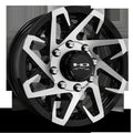 16" x 6" | CANYON ALUMINUM TRAILER WHEEL | 8 on 6-1/2 | Gloss Black Machined