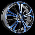 HD Wheels Spinout 18x7.5 +45 5x110/5x114.3mm 73.1mm Gloss Blue/Machined Face