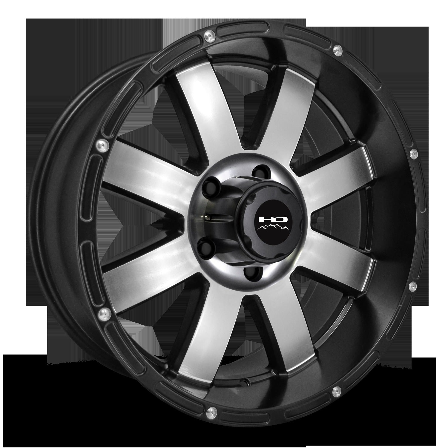 HD Off-Road 8-Point | Satin Black Machined Face